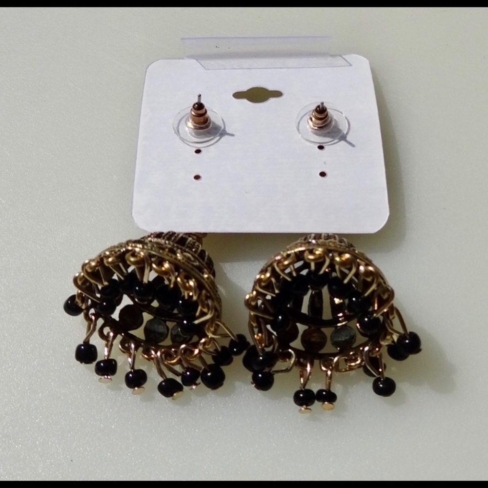 🍃 Boho Paisley & Fringed Bell Dangled Earrings - New With Tags - Picture 3 of 4